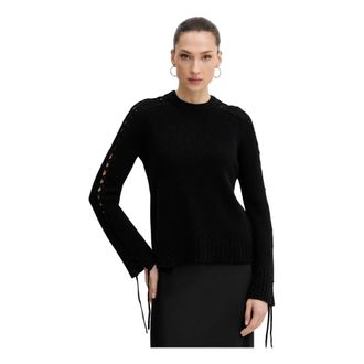 Zadig&Voltaire Truien & Vesten, Dames, Zwart, M, Wol, Malty Sleeve Tie Sweater