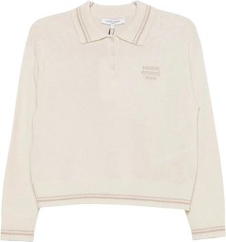 Maison Kitsun&eacute; Mrwkl 02Kt 1171 Puecr Sweater - Dames - Polos - Beige - S - Tops