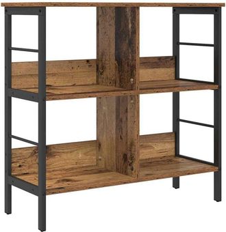 vidaXL Bookshelf Old Wood 82 x 32 x 79 cm Engineered Wood vidaXL
