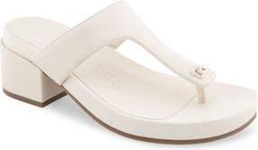 Aerosoles Clio T-Strap Sandal in Eggnog Leather/Cork Heel at Nordstrom Rack, Size 8.5