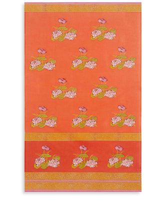 Lisa Corti Pareo Tea Flower a fiori - Arancione