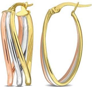 Delmar Triple Oval Twist Hoop Earrings in Multi-Color at Nordstrom Rack