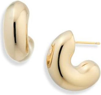 Nordstrom Rack Demi Fine Puffy Huggie Hoop Earrings in Gold at Nordstrom Rack