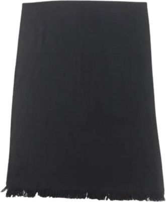 Gucci Pre-owned Vintage wollen sjaal - Dames - Vintage Accessoires - Zwart - ONE Size - Wol - Vintage