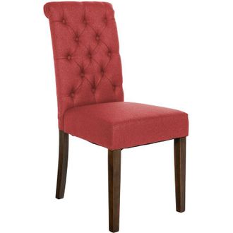 Clp Silla De Comedor Lisburn Rojo Tela