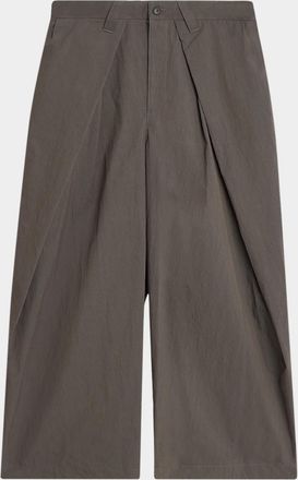 Issey Miyake Men & apos;s Overlap Cotton-Blend Wide-Leg Pants