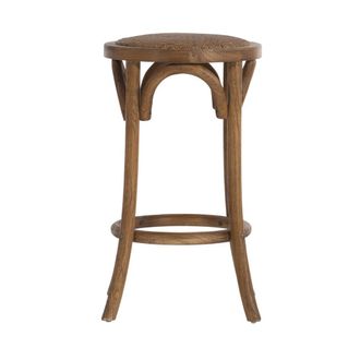 Linon Rae Walnut Backless Counter Stool