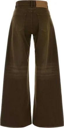 Maison Margiela Womens Khaki Denim Jeans 137 Exterior: Cotton