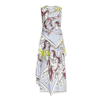 Tory Burch Tory Burch, Midi Dresses, female, Multicolor, Size: XS Silk Dress