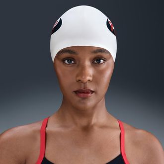 Nike Unisex Swim Silicone Cap in White | NESSG121-614