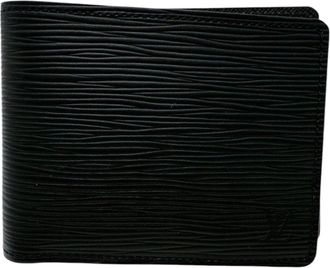 Louis Vuitton Epi Black Epi Leather Wallet (Bi-Fold) (Pre-Owned)