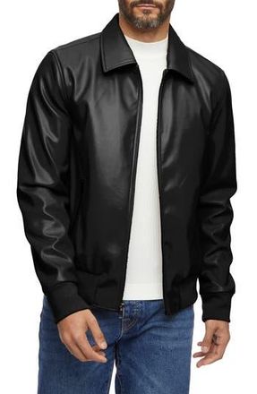 Bernardo Smooth Faux Leather Jacket in Black at Nordstrom Rack, Size X-Large