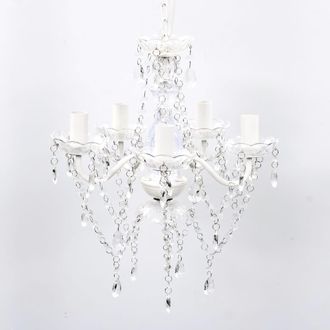 vidaXL Lampadario Con 5 Lampadine Trasparente - Vidaxl
