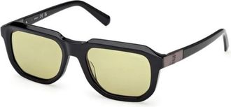 Guess Rechthoekige Zonnebril - Heren - Zonnebrillen - Zwart - 53 MM - Accessoires
