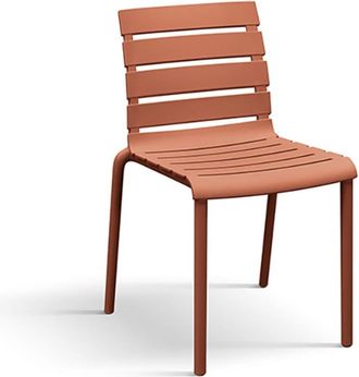 Konte Design Lote de 6 sillas de polipropileno naranja, apilables