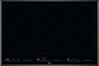 AEG IKK86683FB Piano cottura ad induzione Serie 6000 TotalFlex 80 cm. Colore del prodotto: Nero, Posizionamento dellapparecchio: Da incasso