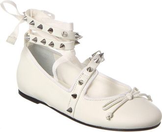 Schutz Schutz Larissa Lace Up Leather Flat Ballet