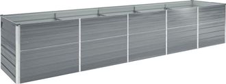 vidaXL Arriate De Acero Galvanizado Gris 400x80x45 Cm Vidaxl
