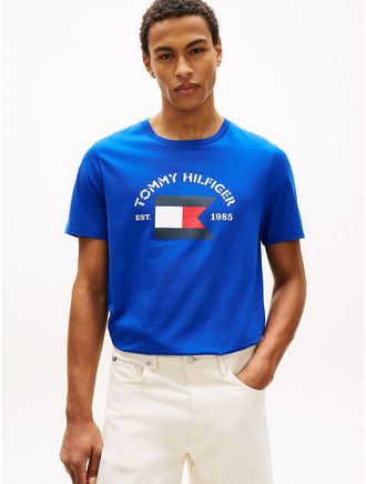 Tommy Hilfiger Mens Hilfiger Boating Flag T-Shirt - Blue - XXXL