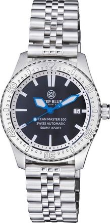 Deep Blue Ocean Master 500 Automatic Black Dial Mens 40 mm Watch OM500BLKBLUINNERBRCJUB