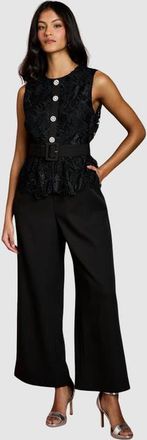 Coast Petite Lace Jumpsuit in Black at Nordstrom, Size 4