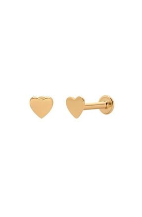 Made by Mary 14k Heart Stud Earring in 14K Solid Gold - Pair at Nordstrom