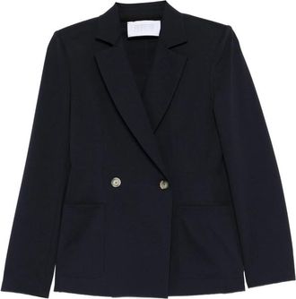 Harris Wharf London Notched-lapel Double-breasted Blazer