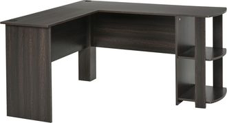 HOMCOM Mesa de Ordenador 136x130x72 cm Marrón