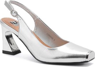 Ninety Union Metal Heel Slingback Pump in Silver at Nordstrom, Size 10