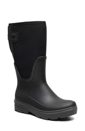 Bogs Hazel Tall Adjustable Calf Rain Boot in Black at Nordstrom, Size 12