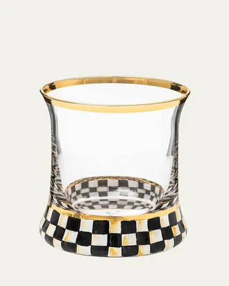 MacKenzie-Childs 8 oz. Courtly Check Glass Tumbler, Set of 2