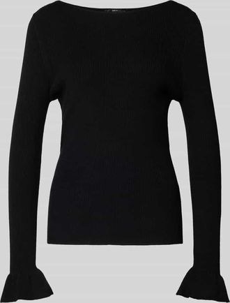 Zero Strickpullover mit U-Boot-Ausschnitt in Black, Größe 34