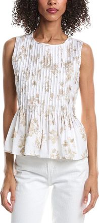 Vince Camuto Crewneck Peplum Sleeveless Blouse