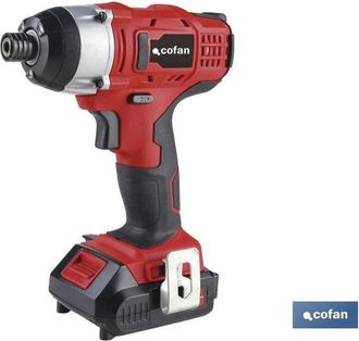 cofan Atornillador A Bateria Li-ion 18v 2000rpm, Atornillador Percutor De Impacto 1/4 De Bater&iacute;a De Litio Li-ion 18v. Consta De Control Variable De Velocida