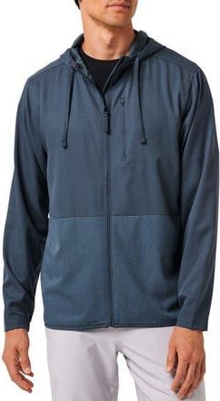 Travis Mathew Deepspace Colorblock Hooded Jacket in Mood Indigo/Vintage Indigo at Nordstrom Rack, Size Xxx-Large