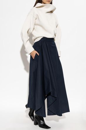 Givenchy Asymmetrical Skirt, Womens, Navy Blue