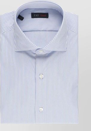 Fay striped cotton shirt long sleeves collar