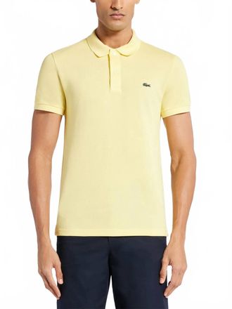 Lacoste Classic Fit Short Sleeve Pique Polo Shirt In Light Yellow
