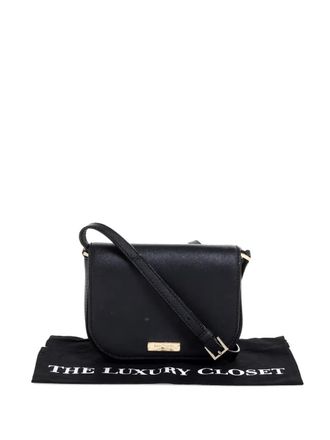 Kate Spade New York flap-top logo-plaque shoulder bag - Nero