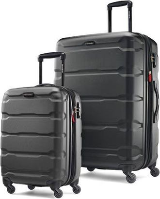 Samsonite Omni PC 2-Piece Set (20/28) Hardside Expandable Luggage with Spinner Wheels in Black at Nordstrom