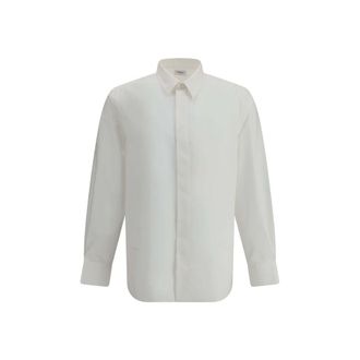 Saint Laurent White Cotton Dress Mens Shirt
