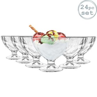Bormioli Rocco Diamond Ice Cream Bowls - 360ml - Pack of 24 in Clear