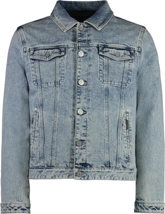 Moorer Denim Gewatteerd Jack met Ganzendons - Heren - Spijkerjassen - Blauw - M - Denim - Jassen