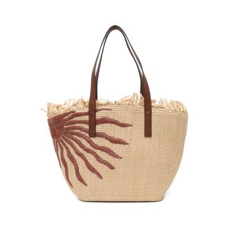 Farm Rio FARM Rio, Tote Bags, female, Beige, Size: ONE SIZE Tote Bag