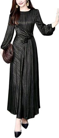 Burryco Burryco Black Solid Maxi Dress