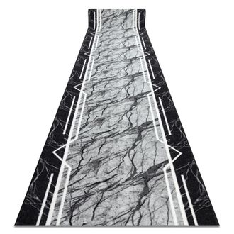 RugsX Rugsx - Passatoia Gommata 67 Cm Marmur Marmo, Pietra Grigio Grey 67x450 Cm