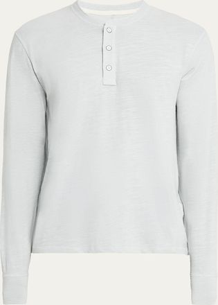 Rag & Bone Mens Classic Flame Henley Long-Sleeve T-Shirt