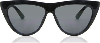 LMNT Sunglasses Cat Eye Full Rim Plastic Womens Sunglasses Black Size 54 - Free Lenses - LMNT