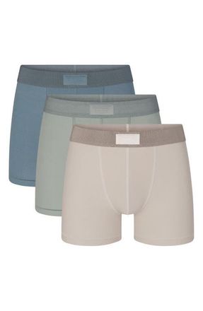 SKIMS 3-Pack 3-Inch Cotton & Modal Blend Boxer Briefs in Stone Multi at Nordstrom, Size X-Small