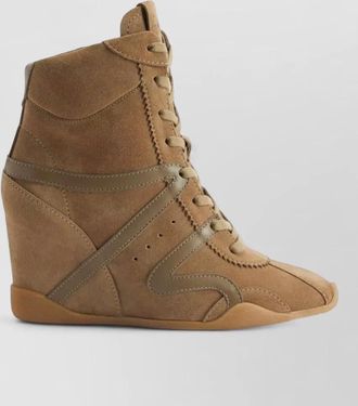 Giuseppe Zanotti suede sneakers boots wedge heel design